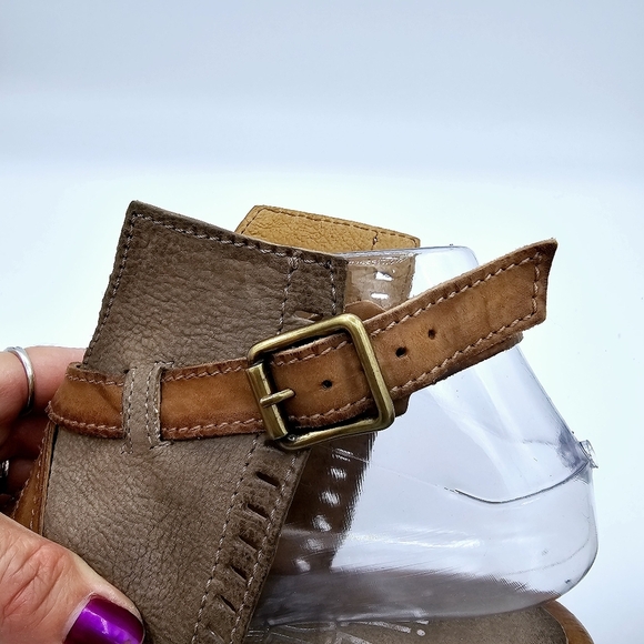 Miz Mooz Kipling Open Toe Leather Wedge Sandals - Picture 11 of 16